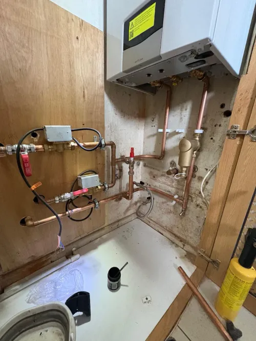 Boiler pipework and controls