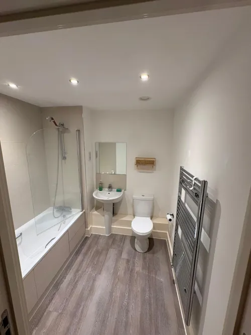 Completed bathroom renovation